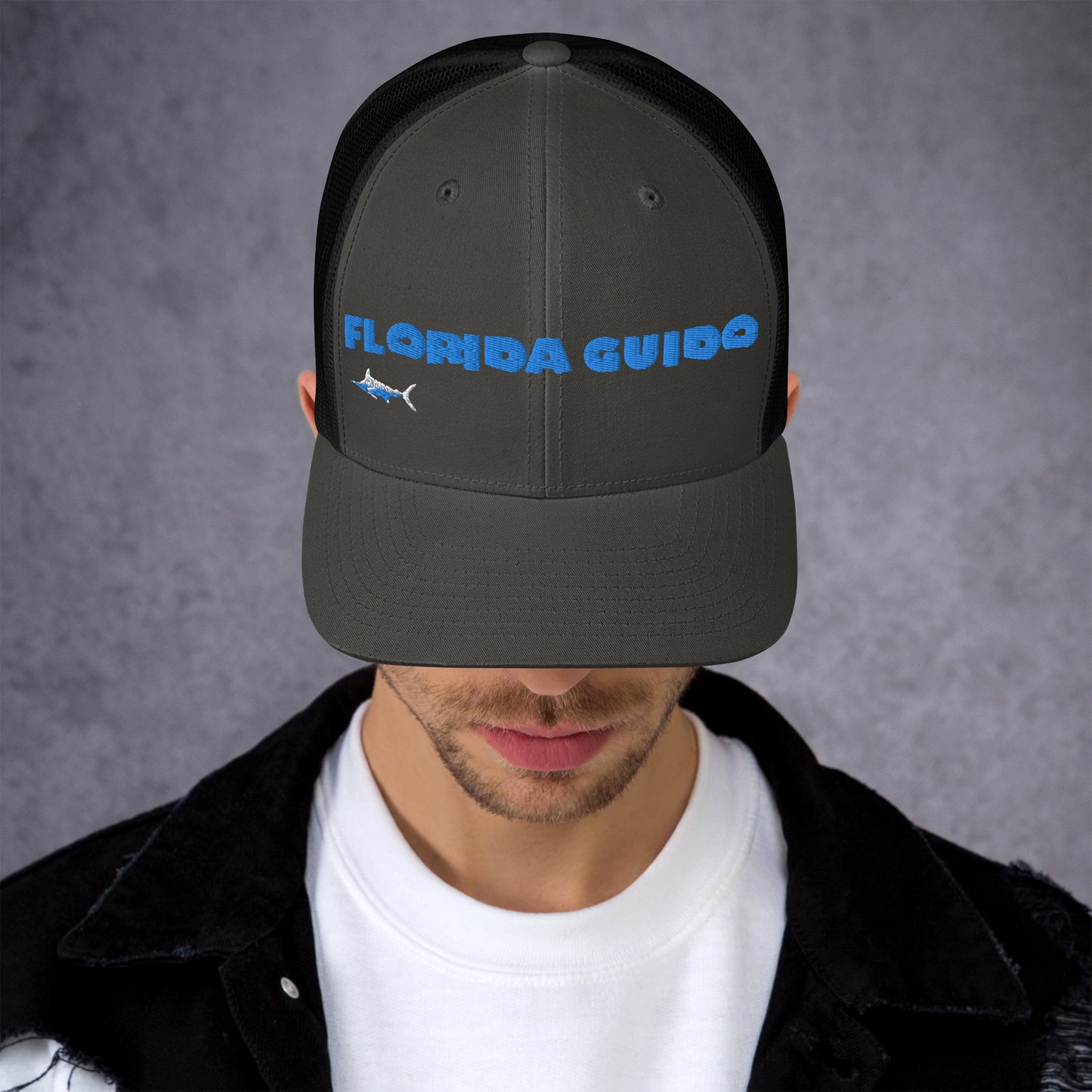 Florida Guido Blue Swordfish Trucker